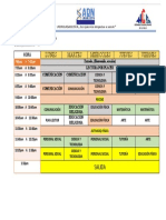 Horario 3° A