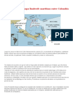 Mapa Limítrofe Marítimo Entre Colombia y Nicaragua