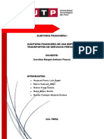 Una Auditoría Financiera de Un Servicio de Transporte Personal