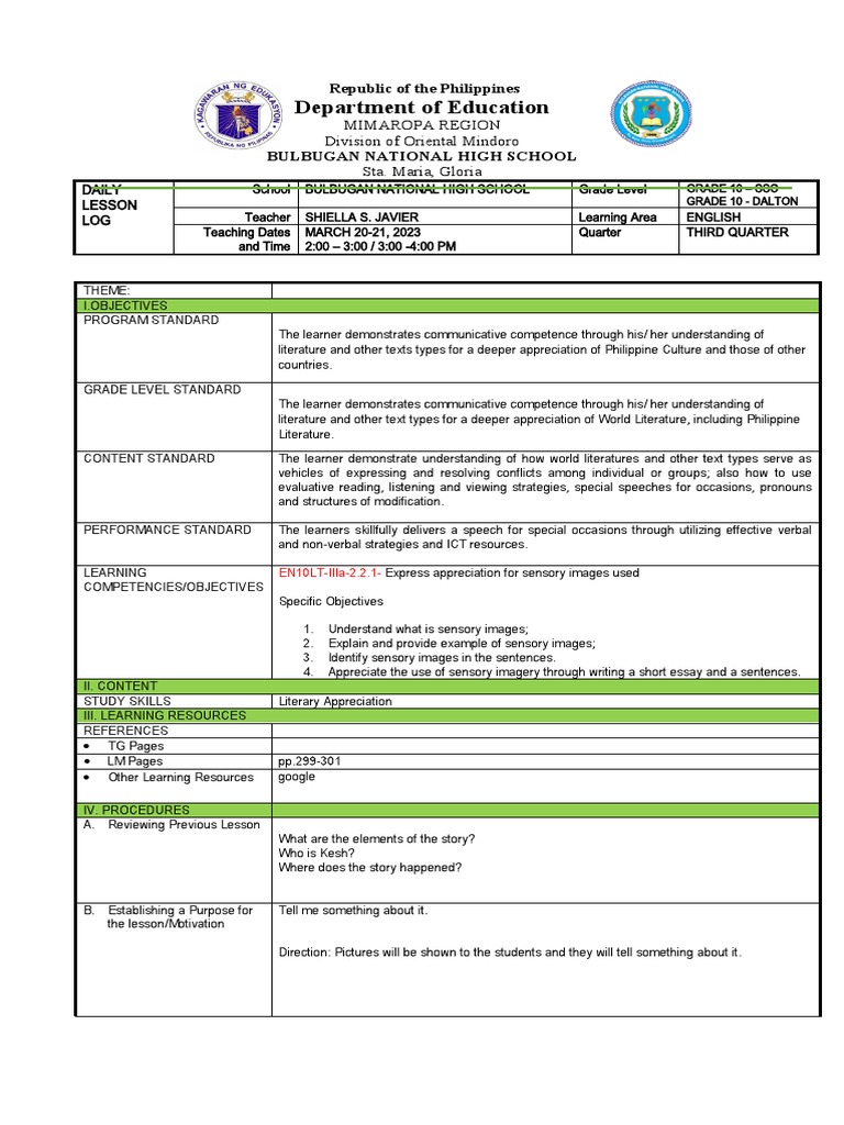 JAVIER LP Updated 04-4-23 Till Literary Approach and Balank Format ...