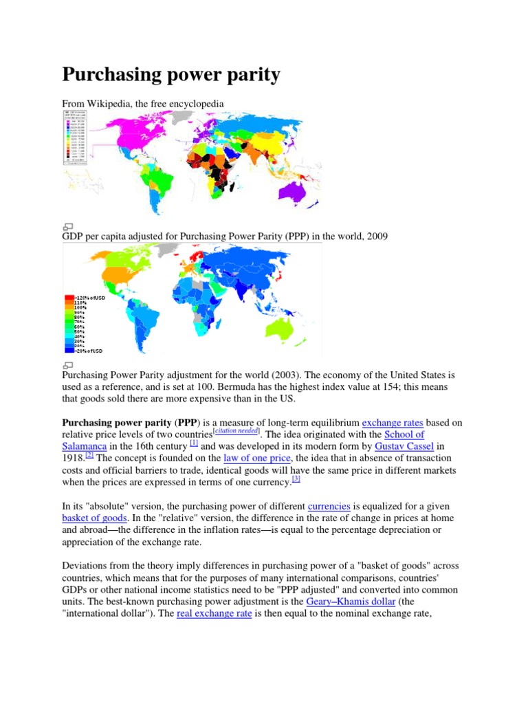 Understanding Purchasing Power Parity | PDF | Purchasing Power Parity ...