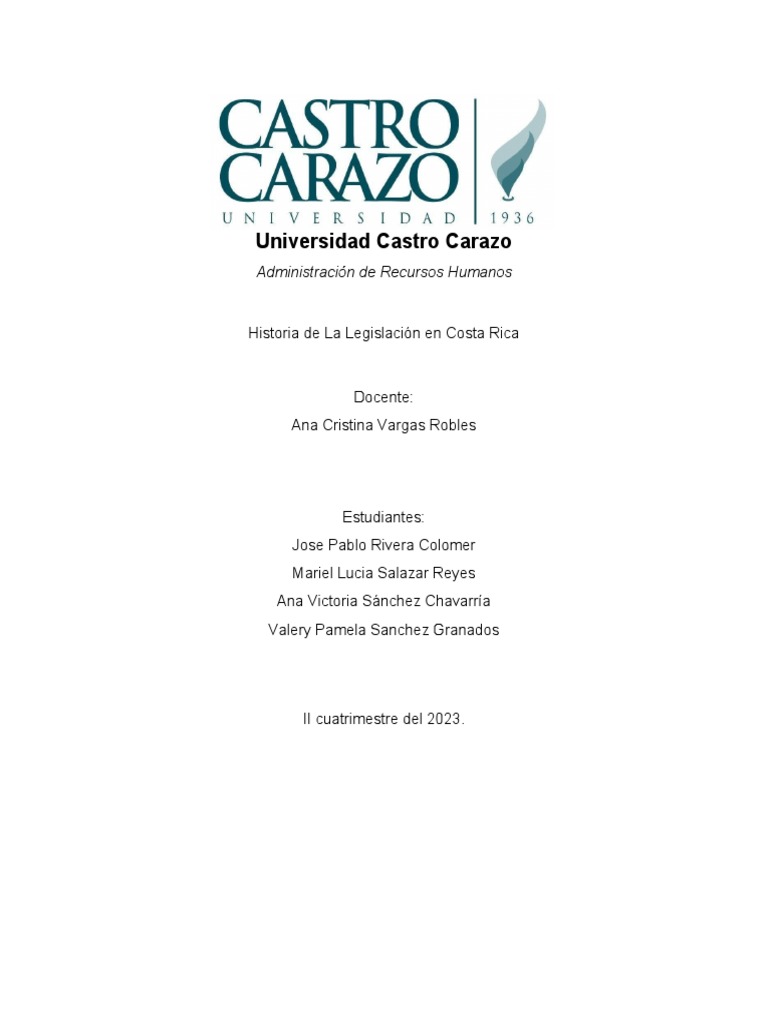 Historia de La Legislacion en Costa Rica PDF Igualdad de género
