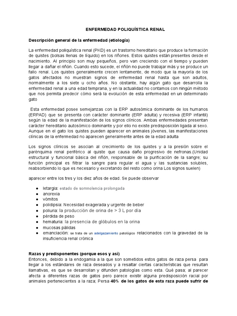 Enfermedad Poliquística Renal PDF Gene Mutación