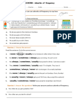 ClassWork Adverbs of Frequency