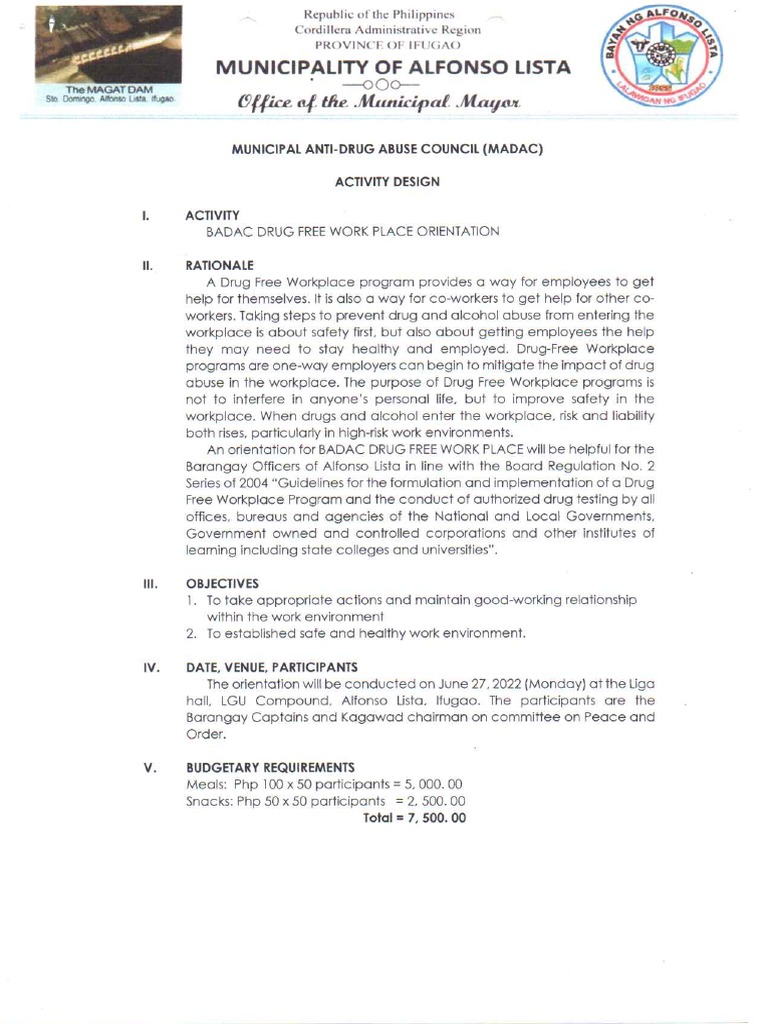 Badac Orientation On Drug Free Work Place | PDF