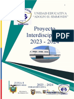 PROYECTO INTERDISCIPLINAR 2023 - 2024 1ero A BGU