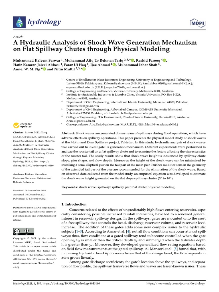 A Hydraulic Analysis of Shock Wave Generation Mechanism ... | PDF ...
