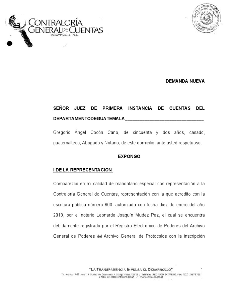 Demanda Juicio de Cuentas PDF