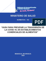 Ministerio de Salud: "Guía para Prevenir La Transmisión de La Covid-19, en Establecimientos Comerciales de Alimentos"