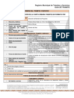 Derechos de Distribucion de La Carta Urbana Vigente en Formato PDF