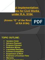 Contract Implementation Under RA 9184