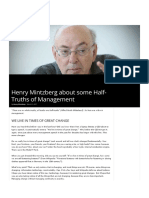 Henry Mintzberg About Some Half-Truths of Management - ManageMagazine