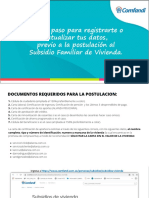 Documentos Requeridos para La Postulacion