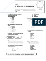 Examen de Geografia 6to Agosto