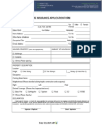 Fire Insurance Application Form