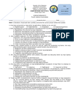 TEST I. Directions: Read Each Item Carefully and Write The Correct Answer Before The Number