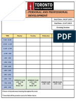 Student Timetable - Business Programs - PPDE - July 2023