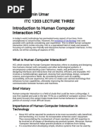 Lecture Note HCI