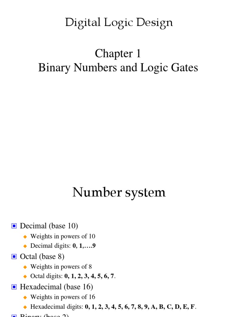 1 Digital Systems and Binary Numbers | PDF | Binary Coded Decimal ...