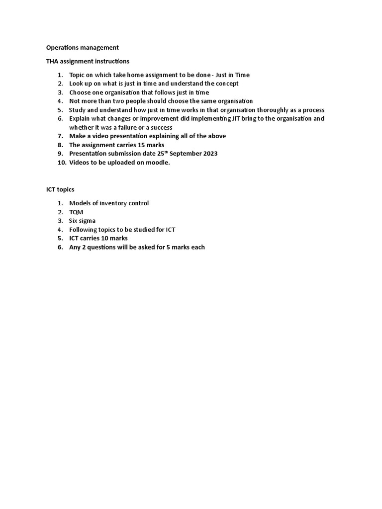 OM ICT & THA Instructions PDF