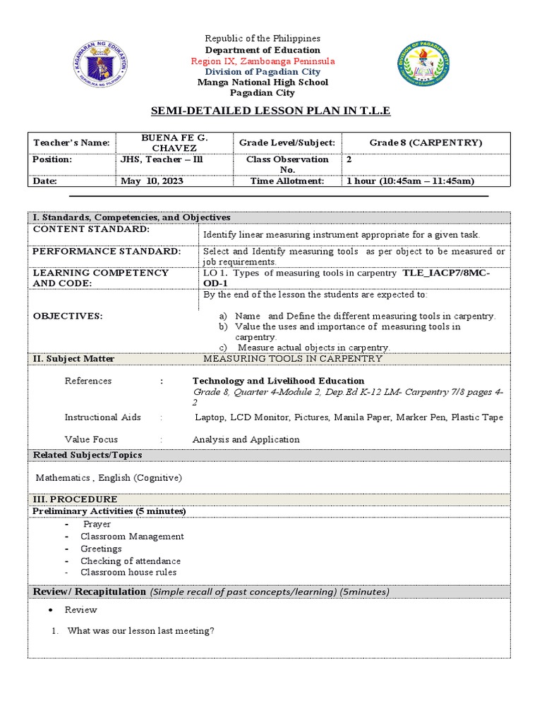 CO CARPENTRY Test PDF