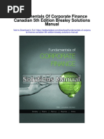Fundamentals of Corporate Finance Canadian 5th Edition Brealey Solutions Manual