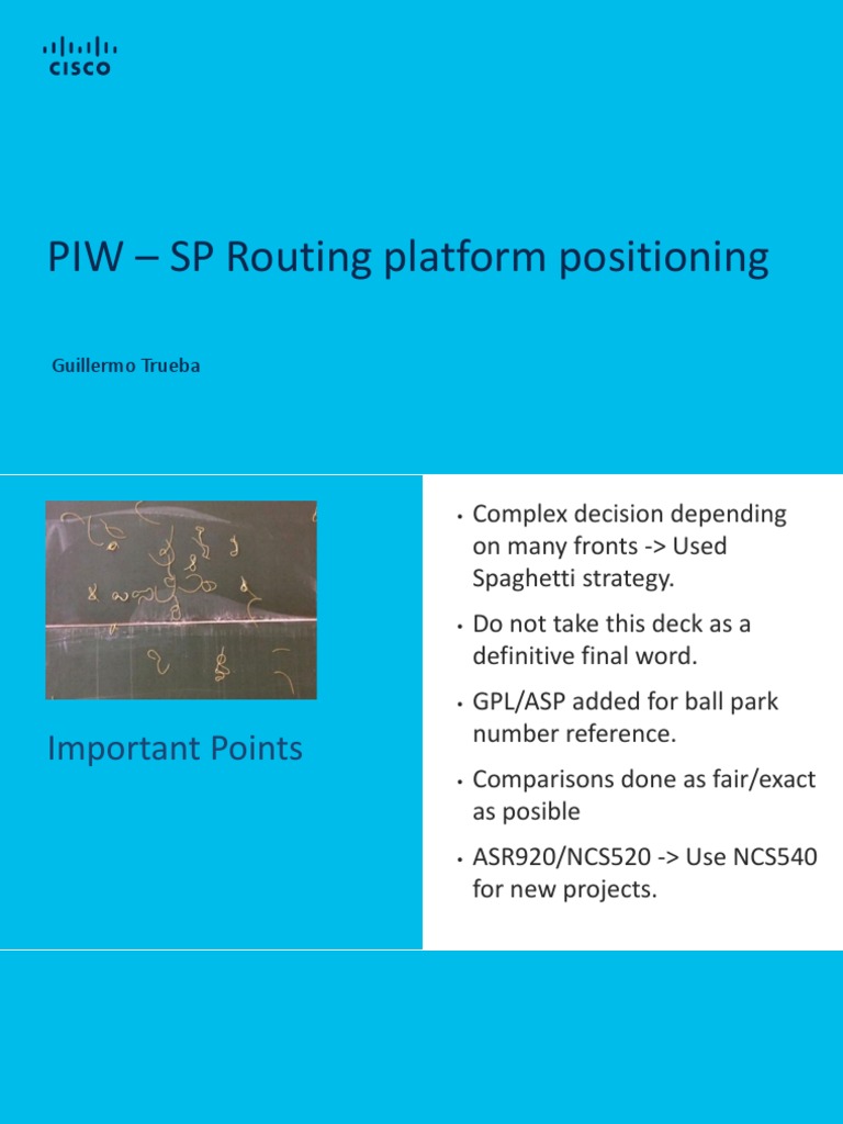 PIW SP Routing Platform Positioning | PDF