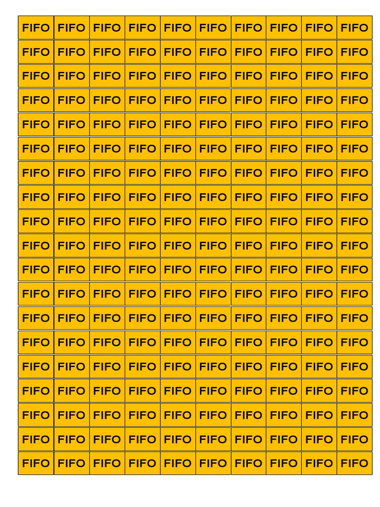 FIFO and FEFO Labeling Guide | PDF