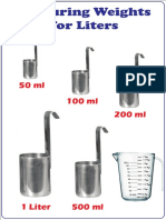 Measuring Weights Liters