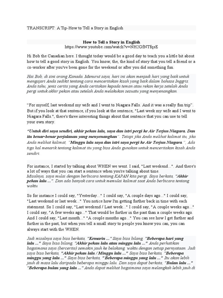 1how To Tell A Story in EnglishTRANSCRIPT PDF