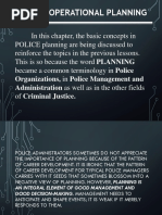 Lesson 3 - Basics of Police Operational Planning (A Follow-Up)