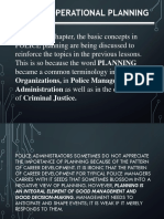 Lesson 3 - Basics of Police Operational Planning (A Follow-Up)