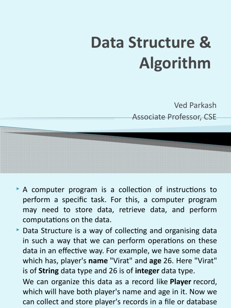 3rd Sem Data Structure & Algorithm | PDF