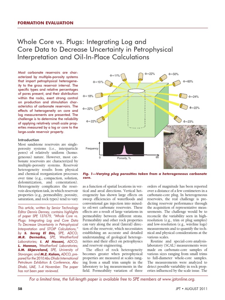 Carbonate Reservoir Heterogeneity Analysis | PDF | Porosity | Physical ...
