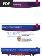 Procurement Planning - & Budget Linkage