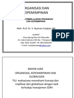 Organisasi Dan Kepemimpinan: Oleh: Prof. Dr. Ir. Nyoman Sutjipta, MS