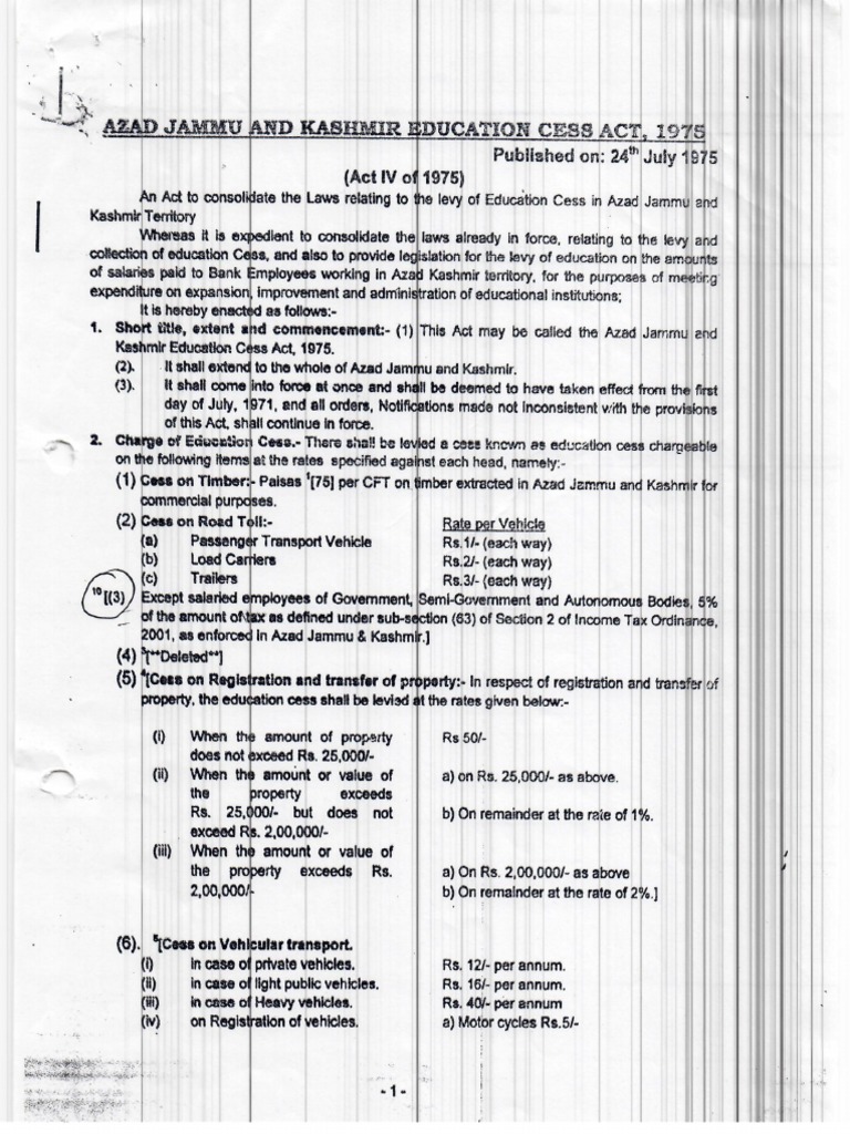Education cess act 1975 pdf