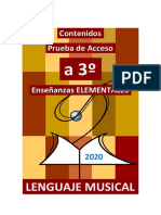 Contenidos 3o Lenguaje Musical