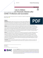 Disease Relapse Rate in Children With Autoimmune Rheumatic Diseases After COVID-19 Infection and Vaccination