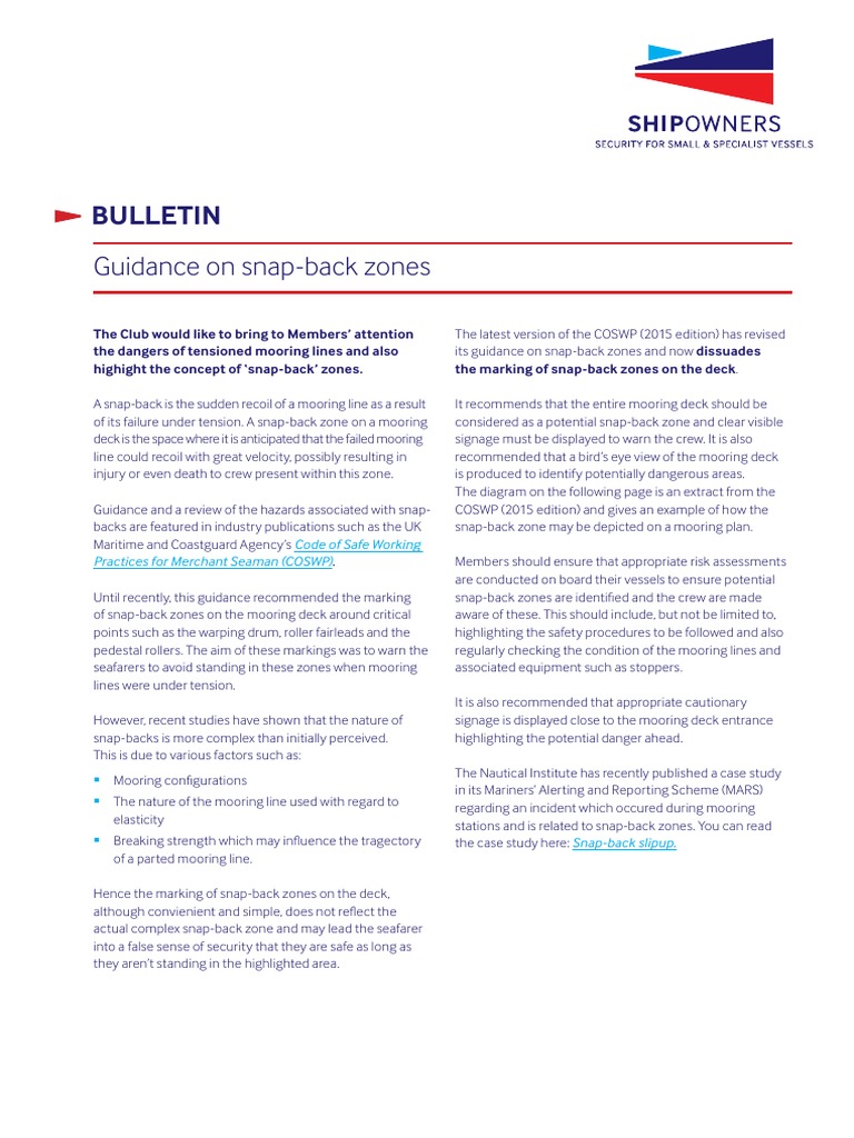 Guidance On Snap Back Zones PDF Safety