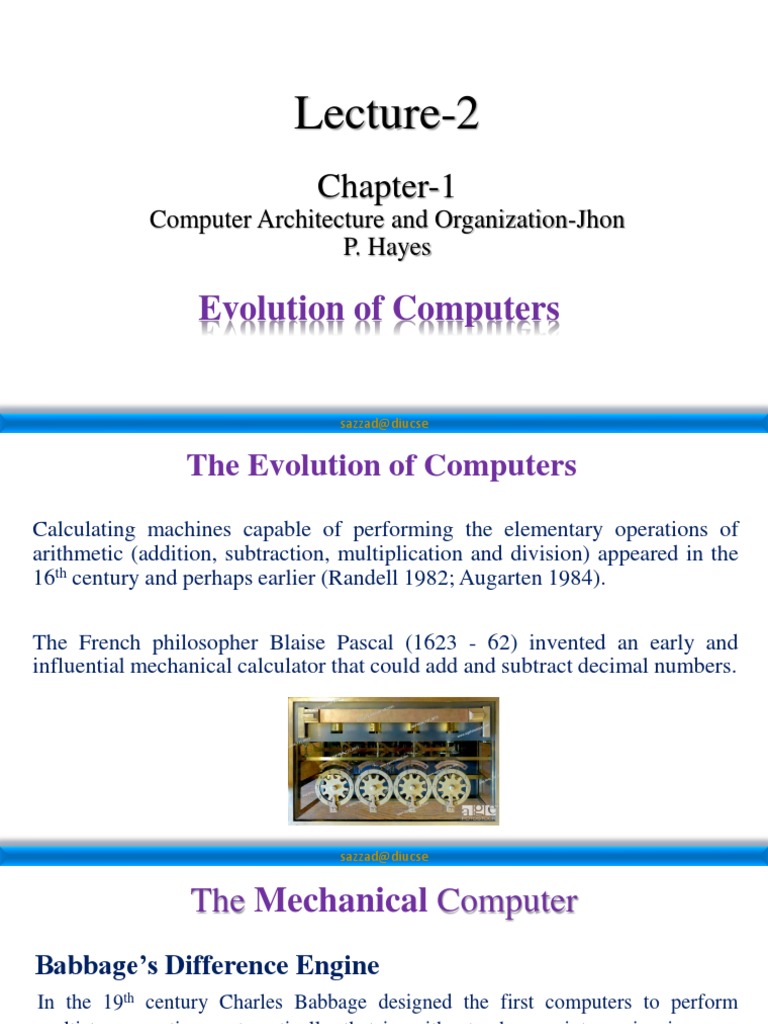 Lecutre2 Evolution of Computers PDF Integrated Circuit Central