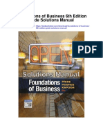Foundations of Business 6th Edition Pride Solutions Manual