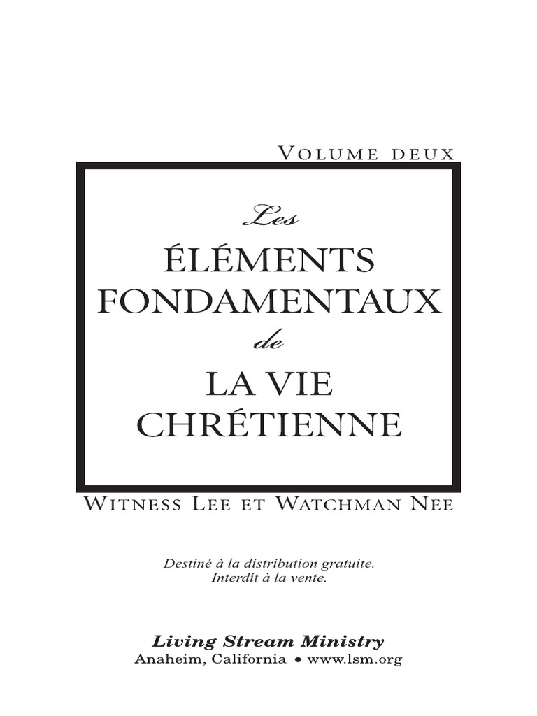 Éléments fondamentaux de la vie chrétienne | PDF | Jésus | Paul l'apôtre