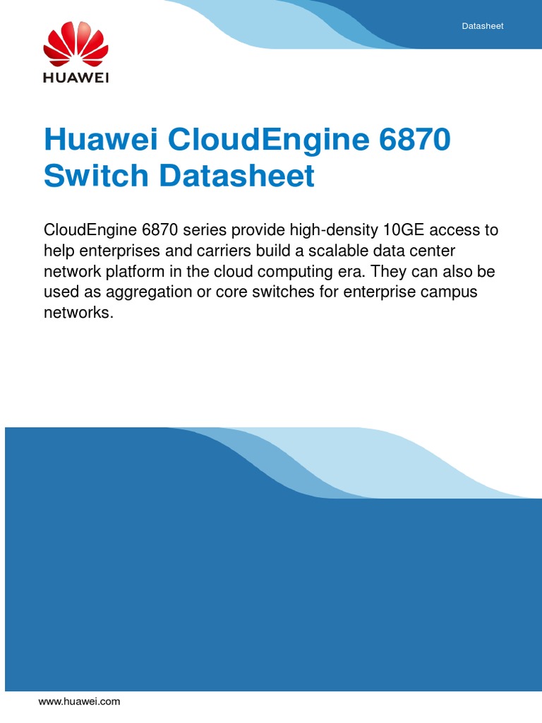 CloudEngine 6870 Series Data Center Switches Data Sheet | PDF ...