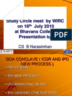 WIRC Study Circle Meet ICDR Vs DIP and IPO New Process