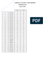 Sample Number Speed Report