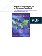 Fundamentals of Investments 3rd Edition Alexander Test Bank