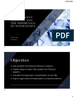 2the Fibonacci Sequence and The Importance of Mathematics