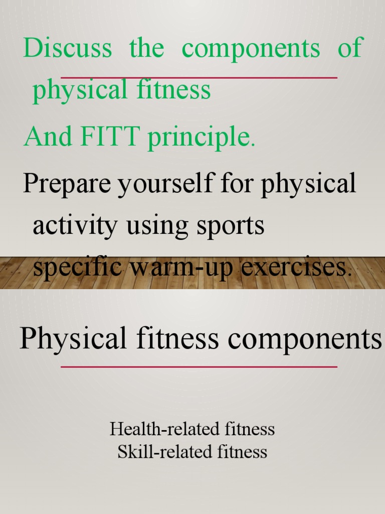 Physical Fitness Fitt Principle | PDF