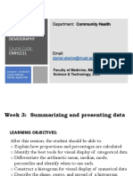 Lecture 3,4,&5Sumg&Presenting Data